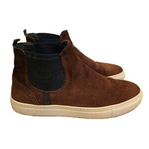 Ted Baker Mens 8.5 London Lykeen Brown Suede Casual Lifestyle Daily Chelsea Boot